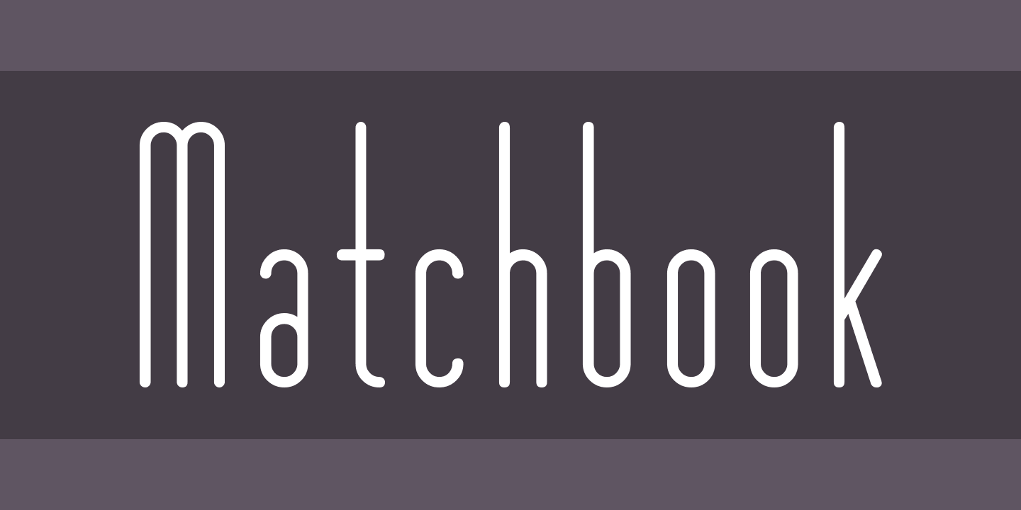 Matchbook Regular Font preview